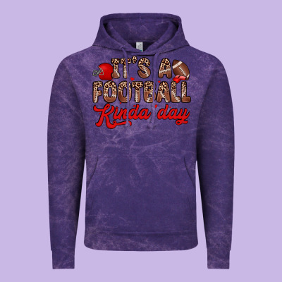 It S A Football Kinda Day Vintage Hoodie Designed By Zillion Design Studio