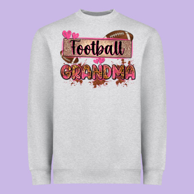 Football Grandma With Leopard Heavyweight Sweatshirt Designed By Zillion Design Studio