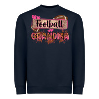 Navy football grandma with leopard Heavyweight Sweatshirt - Zillion Design Studio