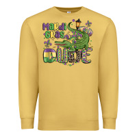 Antique Gold mardi gras dude alligator Premium Sweatshirt - MaliasSmallBusiness
