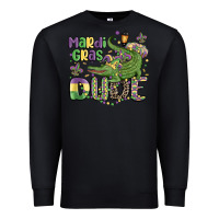 Black mardi gras dude alligator Premium Sweatshirt - MaliasSmallBusiness
