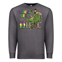 Charcoal Heather mardi gras dude alligator Premium Sweatshirt - MaliasSmallBusiness