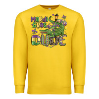 Lemon mardi gras dude alligator Premium Sweatshirt - MaliasSmallBusiness