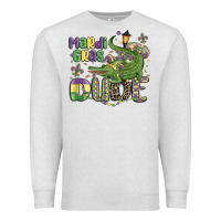 Oatmeal Heather mardi gras dude alligator Premium Sweatshirt - MaliasSmallBusiness