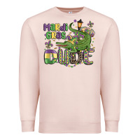 Pale Pink mardi gras dude alligator Premium Sweatshirt - MaliasSmallBusiness