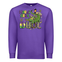 Purple mardi gras dude alligator Premium Sweatshirt - MaliasSmallBusiness