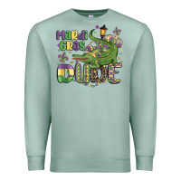 Seafoam mardi gras dude alligator Premium Sweatshirt - MaliasSmallBusiness