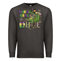 Smoke mardi gras dude alligator Premium Sweatshirt - MaliasSmallBusiness