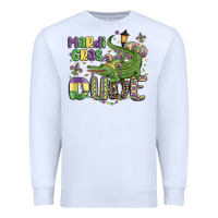White mardi gras dude alligator Premium Sweatshirt - MaliasSmallBusiness