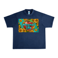 Navy teacher life skinny metal can holder Urban Heavy Tee - HRA Design Shop