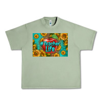 Oil Green teacher life skinny metal can holder Urban Heavy Tee - HRA Design Shop
