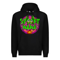 Black spooky mama Premium Hoodie - BundleAndBundleShop