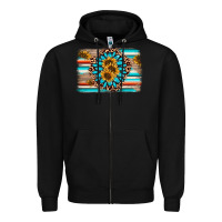 Black gemstone sunflower background Zipper Hoodie - AdoDesignShop