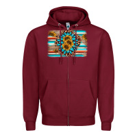 Burgundy gemstone sunflower background Zipper Hoodie - AdoDesignShop