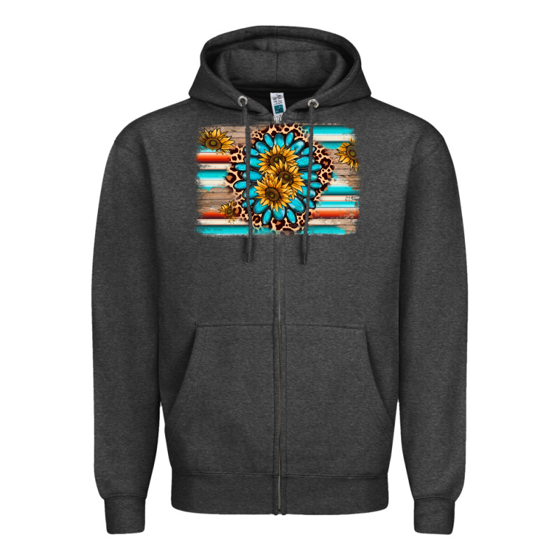 Gemstone Sunflower Background Zipper Hoodie by AdoDesignShop | Teevron