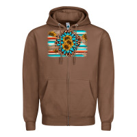 Chestnut gemstone sunflower background Zipper Hoodie - AdoDesignShop