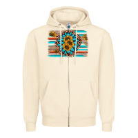 Sandshell gemstone sunflower background Zipper Hoodie - AdoDesignShop