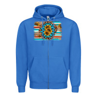 True Royal gemstone sunflower background Zipper Hoodie - AdoDesignShop