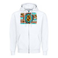 White gemstone sunflower background Zipper Hoodie - AdoDesignShop