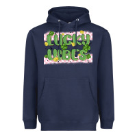 Navy lucky vibes Heavyweight Hoodie - MaliasSmallBusiness