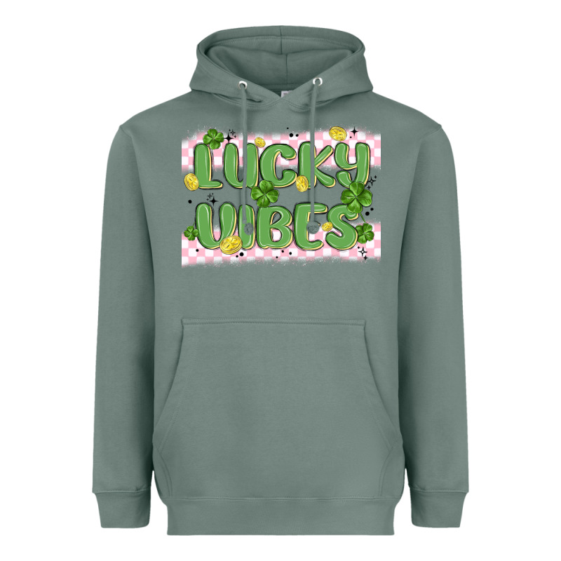 Lucky Vibes Heavyweight Hoodie by MaliasSmallBusiness | Teevron