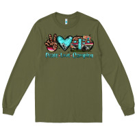 Army Green peace love camping Long Sleeve Tee - JahusDesignShop