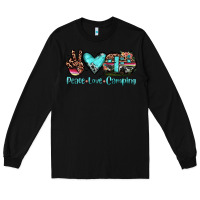 Black peace love camping Long Sleeve Tee - JahusDesignShop