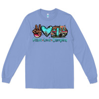 Colony Blue peace love camping Long Sleeve Tee - JahusDesignShop