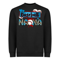 Black baseball nana with leopard Heavyweight Sweatshirt - Zillion Design Studio
