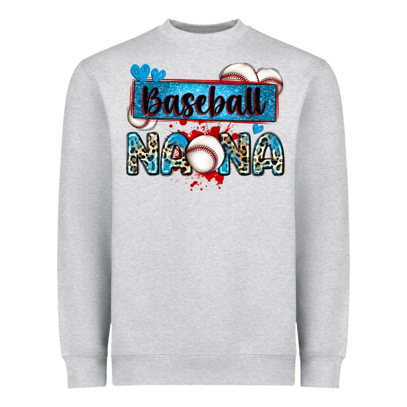 Baseball Nana With Leopard Heavyweight Sweatshirt by Zillion Design Studio | Teevron