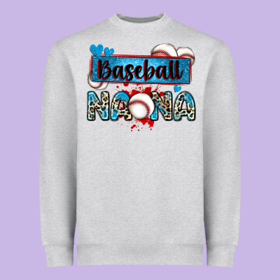 Baseball Nana With Leopard Heavyweight Sweatshirt Designed By Zillion Design Studio