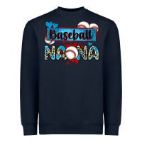 Navy baseball nana with leopard Heavyweight Sweatshirt - Zillion Design Studio