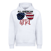 White All American Girl Urban Hoodie - Bettercallsaul