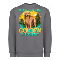 Storm life is better with a golden retriever Heavyweight Sweatshirt - texasbilliewilder