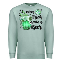 Seafoam even ırısh needs a beer Premium Sweatshirt - MaliasSmallBusiness