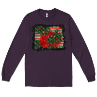 Plum christmas ornament background Long Sleeve Tee - BundleAndBundleShop