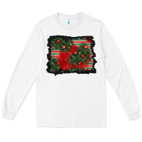 White christmas ornament background Long Sleeve Tee - BundleAndBundleShop