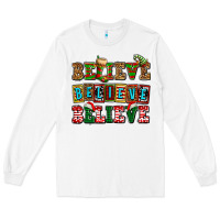 White believe believe believe Long Sleeve Tee - AdoDesignShop