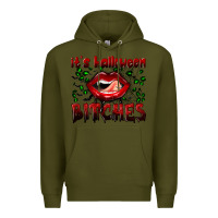 Army Green it's halloween bitches Premium Hoodie - BundleAndBundleShop