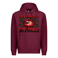 Burgundy it's halloween bitches Premium Hoodie - BundleAndBundleShop