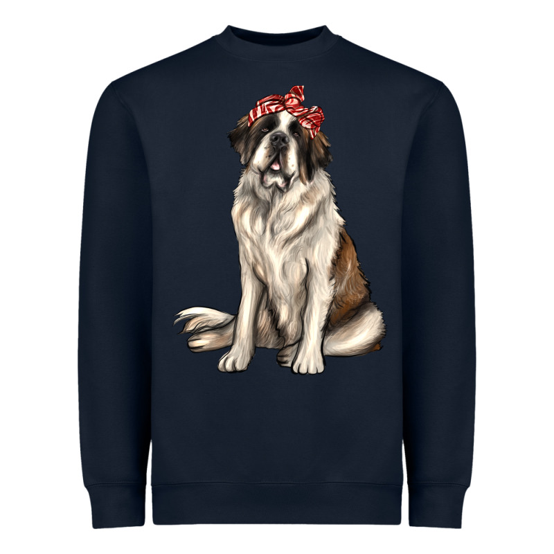 St Bernard With Bandanna Heavyweight Sweatshirt by texasbilliewilder | Teevron