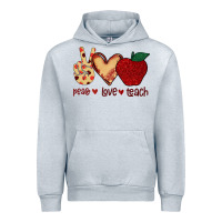 Heather Grey Peace Love Teach Urban Hoodie - Bettercallsaul