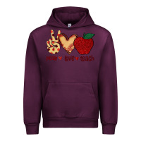 Mauve Wine Peace Love Teach Urban Hoodie - Bettercallsaul