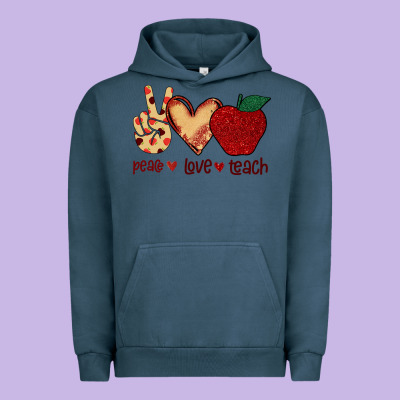 Peace Love Teach Urban Hoodie Designed By Bettercallsaul