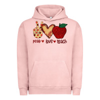 Pigment Salmon Peace Love Teach Urban Hoodie - Bettercallsaul