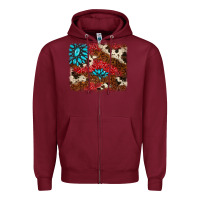 Burgundy gemstone cowhide background Zipper Hoodie - AdoDesignShop