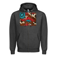 Charcoal Heather gemstone cowhide background Zipper Hoodie - AdoDesignShop