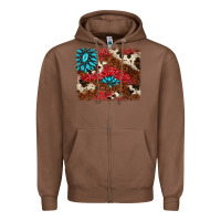 Chestnut gemstone cowhide background Zipper Hoodie - AdoDesignShop