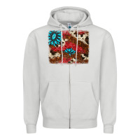 Gemstone Cowhide Background Zipper Hoodie | Teevron