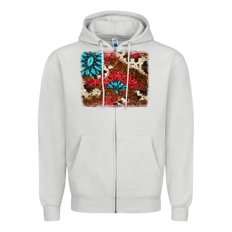 Gemstone Cowhide Background Zipper Hoodie by AdoDesignShop | Teevron